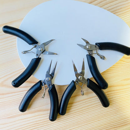 4er Schmuckzangen Set Edelstahl für DIY Schmuck Draht Biegen Wire Wrapping Perlen Armband Ohrringe Reparatur Bastelset Geschenk Bastler