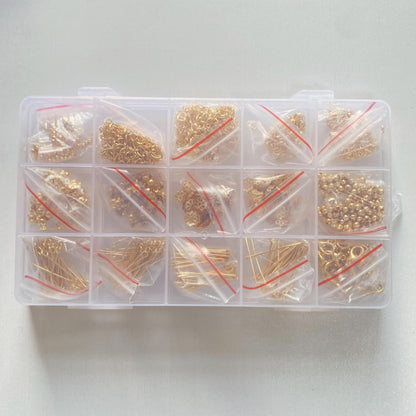 DIY Schmuckzubehör Set mit Metallteilen, Schmuckherstellung Bastelset für Armband Halskette Ohrringe, Geschenk für Anfänger Bastler