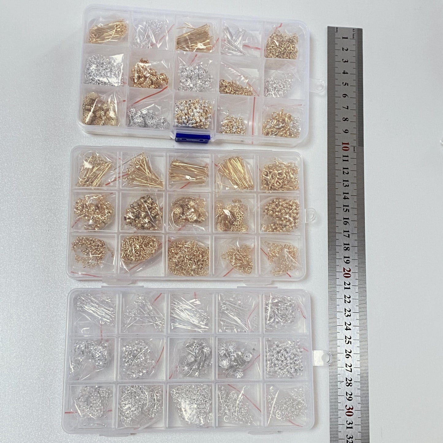 DIY Schmuckzubehör Set mit Metallteilen, Schmuckherstellung Bastelset für Armband Halskette Ohrringe, Geschenk für Anfänger Bastler