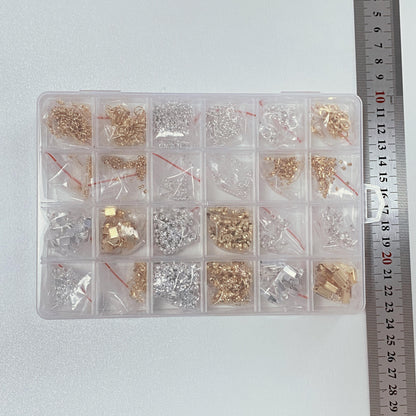 DIY Schmuckzubehör Set mit Metallteilen, Schmuckherstellung Bastelset für Armband Halskette Ohrringe, Geschenk für Anfänger Bastler