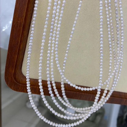 Natürliche kleine Süßwasserperlen, weiße unregelmäßige Perlenstränge mit seitlicher Bohrung, DIY Schmuckherstellung, zarte Mini Nuggets