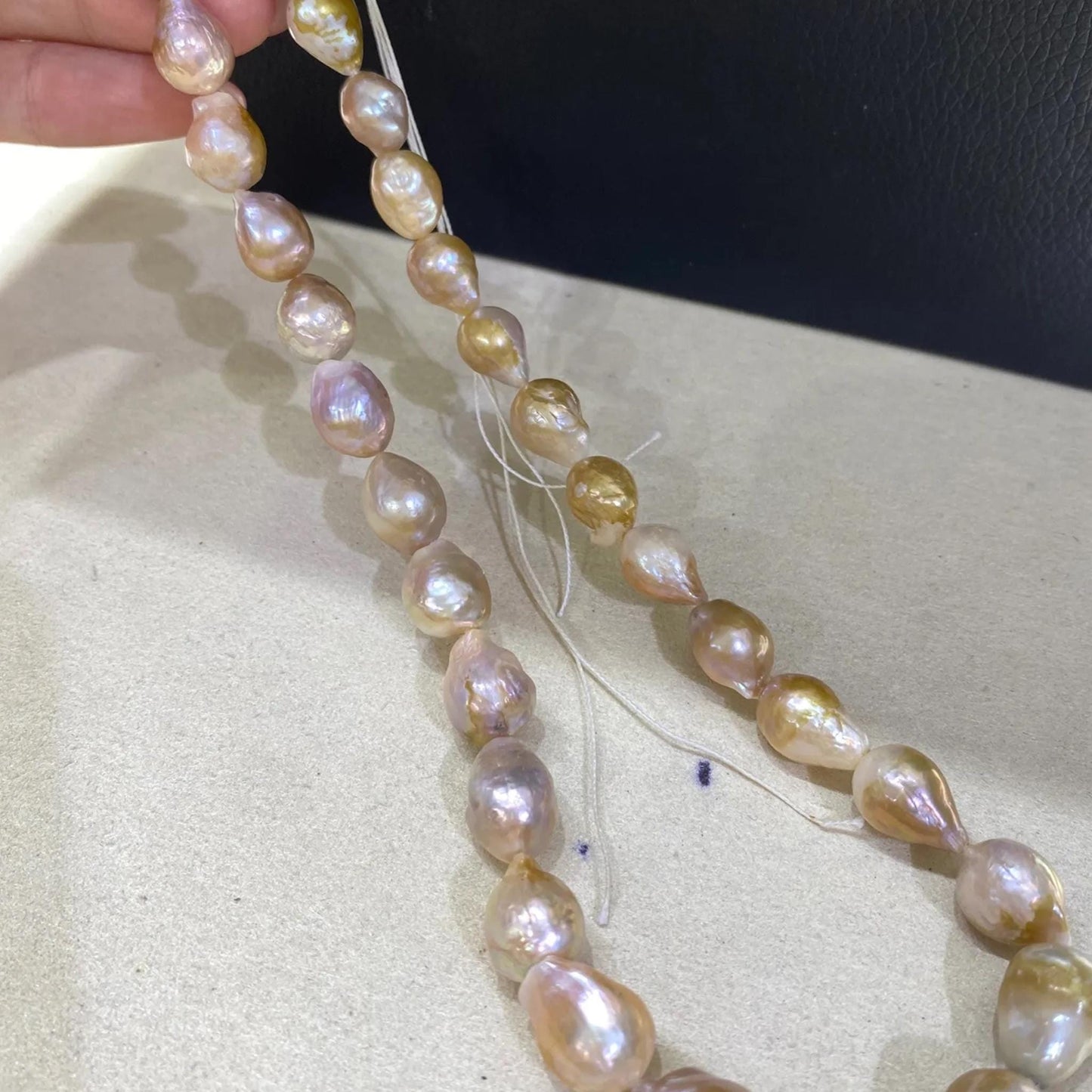 Natürliche barocke Süßwasserperlen, unregelmäßige Nugget Perlenstränge, DIY Schmuckherstellung, multicolor Perlen, große Beads, Boho Design