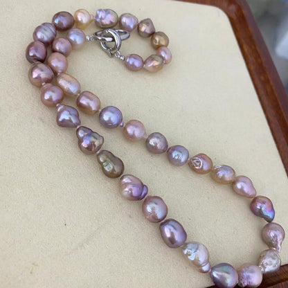 Handgemachte Irreguläre Rosa Süßwasserperlen Strang, Natürliche Barockperlen für Schmuckherstellung, DIY Armband Halskette Ohrringe, 44.5cm