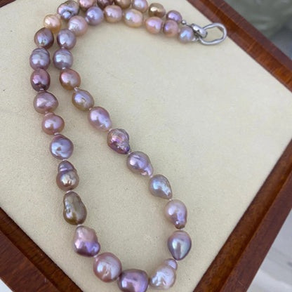 Handgemachte Irreguläre Rosa Süßwasserperlen Strang, Natürliche Barockperlen für Schmuckherstellung, DIY Armband Halskette Ohrringe, 44.5cm