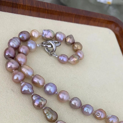 Handgemachte Irreguläre Rosa Süßwasserperlen Strang, Natürliche Barockperlen für Schmuckherstellung, DIY Armband Halskette Ohrringe, 44.5cm