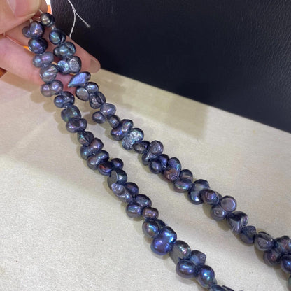 Handgemachte Irreguläre Lila Süßwasserperlen Strang, Natürliche Barockperlen für Schmuckherstellung, DIY Armband Halskette Ohrringe