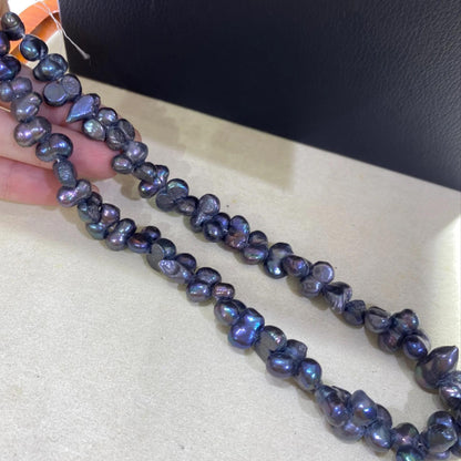 Handgemachte Irreguläre Lila Süßwasserperlen Strang, Natürliche Barockperlen für Schmuckherstellung, DIY Armband Halskette Ohrringe