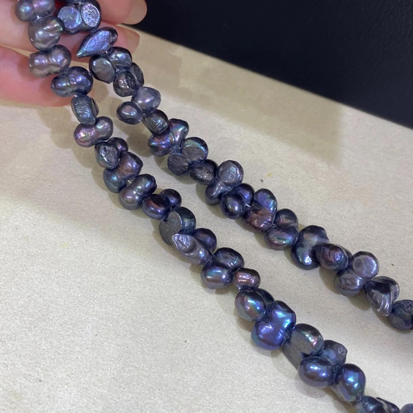 Handgemachte Irreguläre Lila Süßwasserperlen Strang, Natürliche Barockperlen für Schmuckherstellung, DIY Armband Halskette Ohrringe