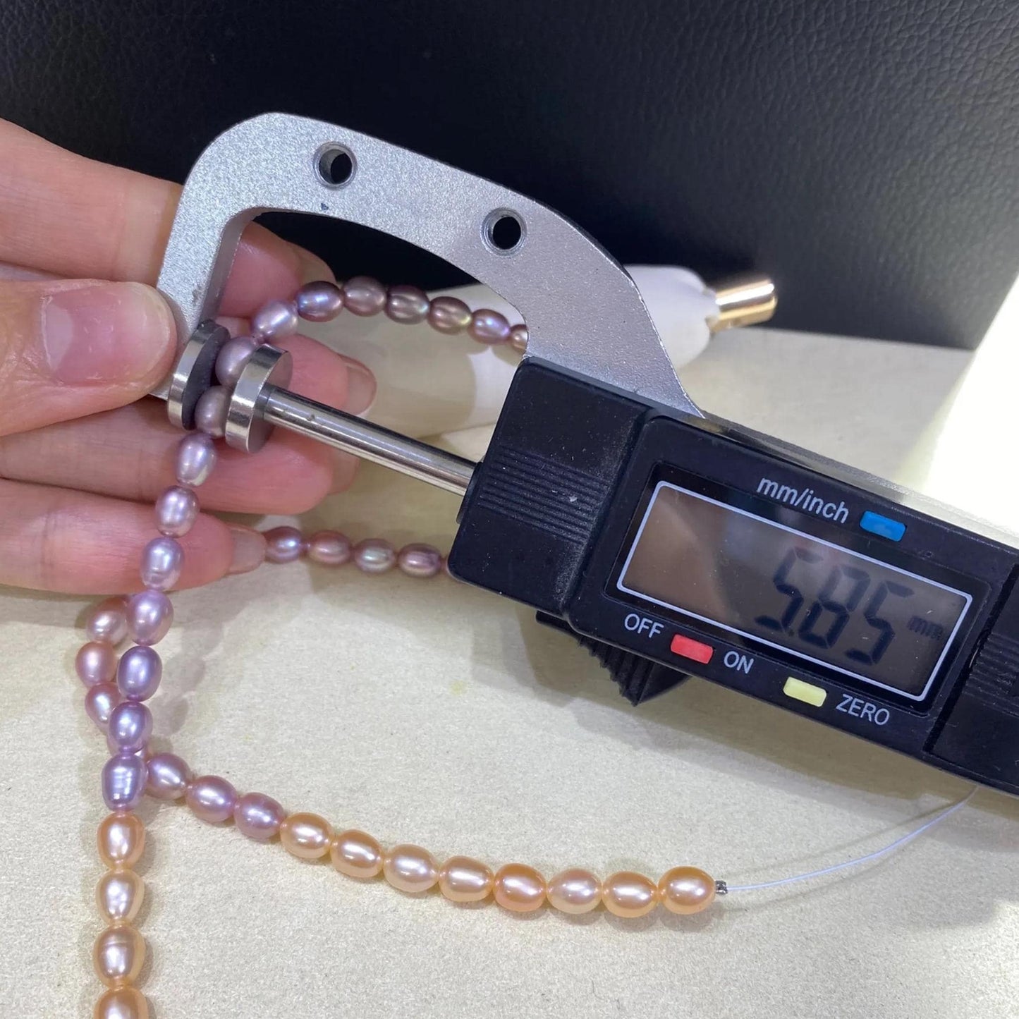 Natürliche Farbverlauf Süßwasserperlen Strang für DIY Schmuck, Reisform Perlen Lila bis Pfirsich, Oval Beads Handarbeit Basteln