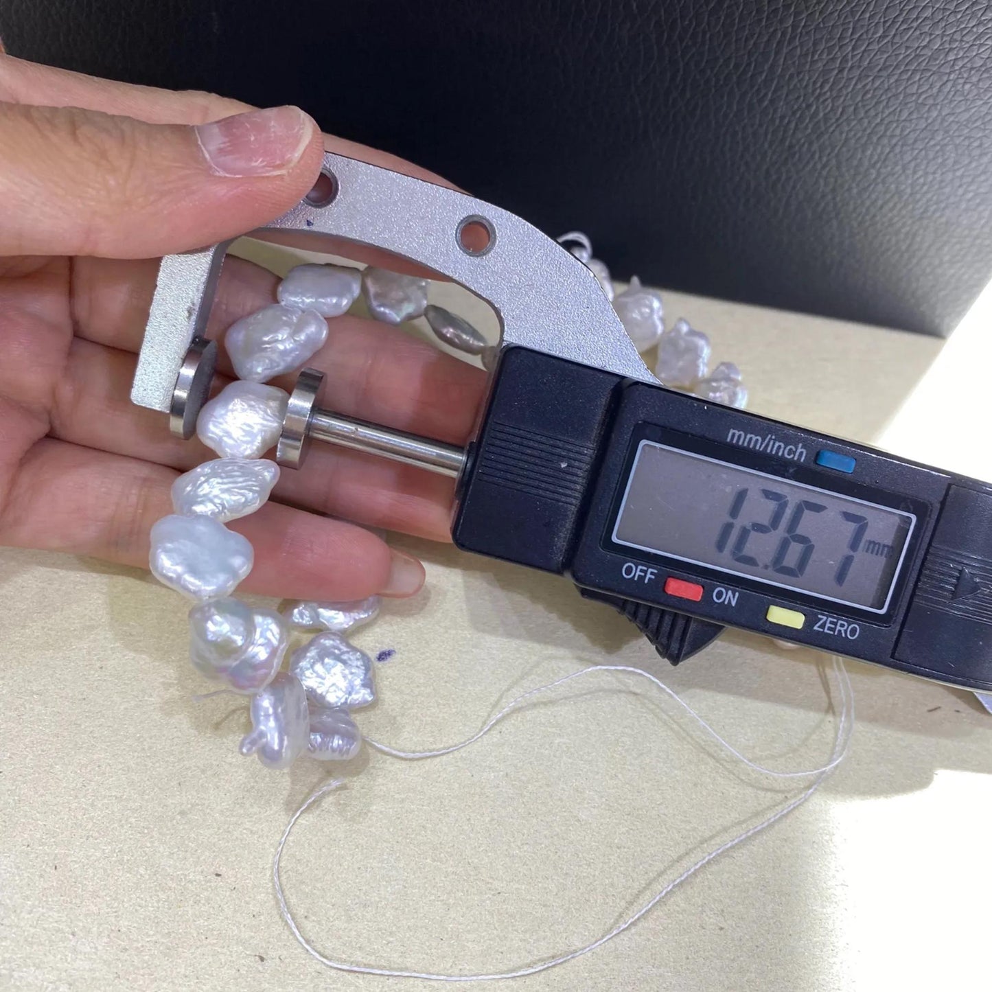 Handgemachte Barock-Perlenkette aus Süßwasserperlen – Unregelmäßige Cloud Nugget Perlen für Schmuckdesign, ca. 12mm groß