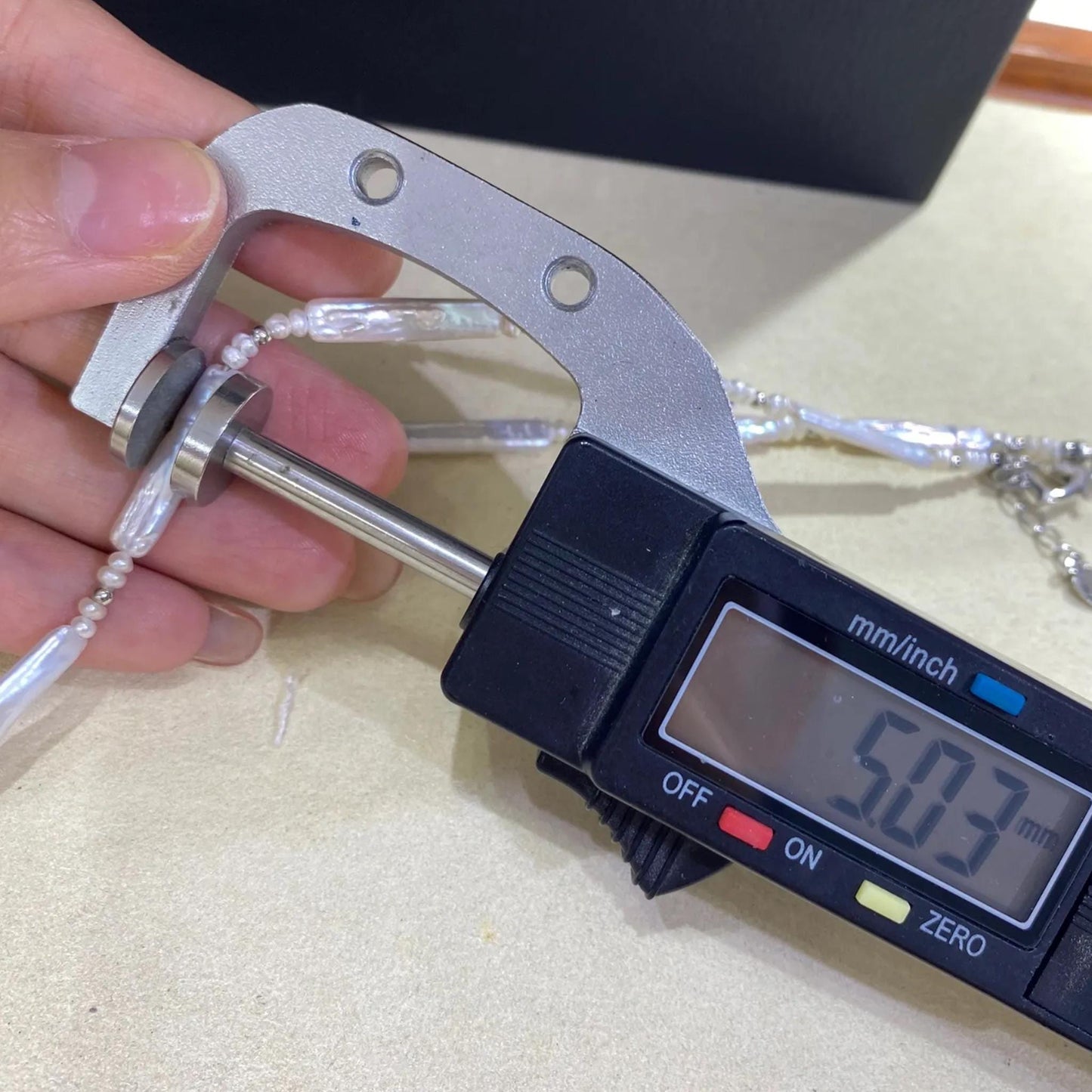 Natürliche Süßwasserperlen Halskette, weiße Biwa Stick Pearls mit Silberperlen, handgemachter Schmuck DIY Supplies Statement Perlen