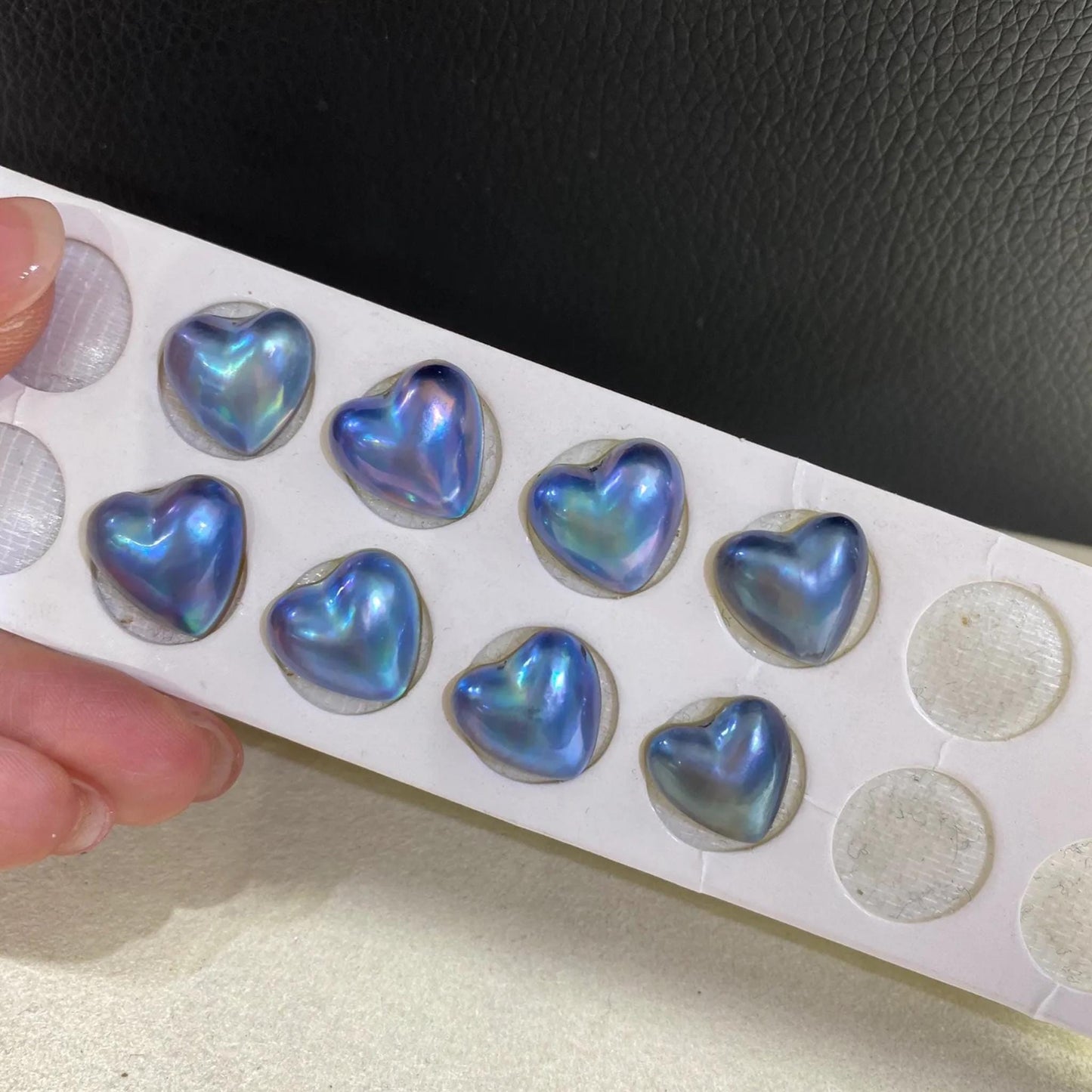 Herz Barockperlen blau Süßwasserperlen, romantische DIY Schmuckperlen für Anhänger, Ohrringe, Halsketten, ca. 13mm handgemacht