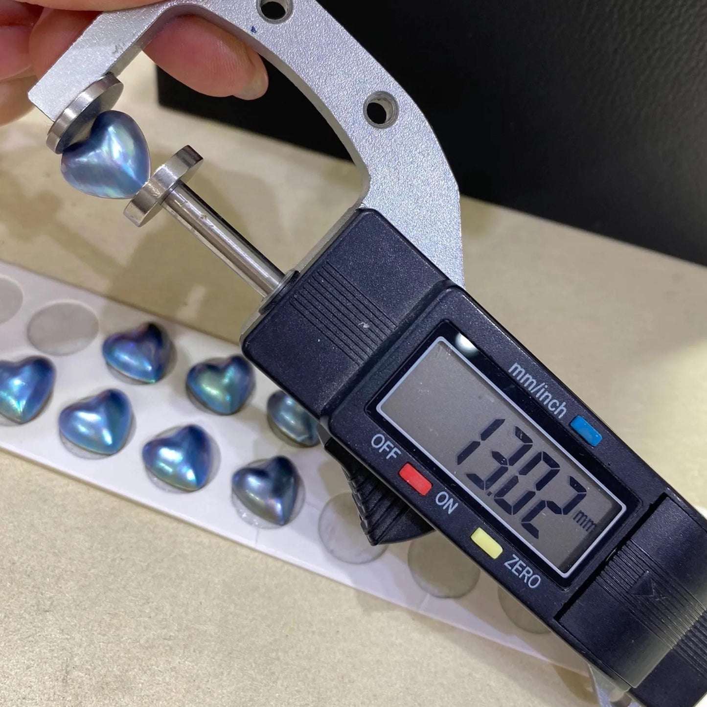 Herz Barockperlen blau Süßwasserperlen, romantische DIY Schmuckperlen für Anhänger, Ohrringe, Halsketten, ca. 13mm handgemacht