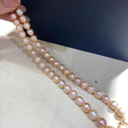 Peach Süßwasserperlen Strang, Barock Perlen für Schmuckherstellung, Natürliche Orange Perlen lose DIY Schmuck Perlenmaterial