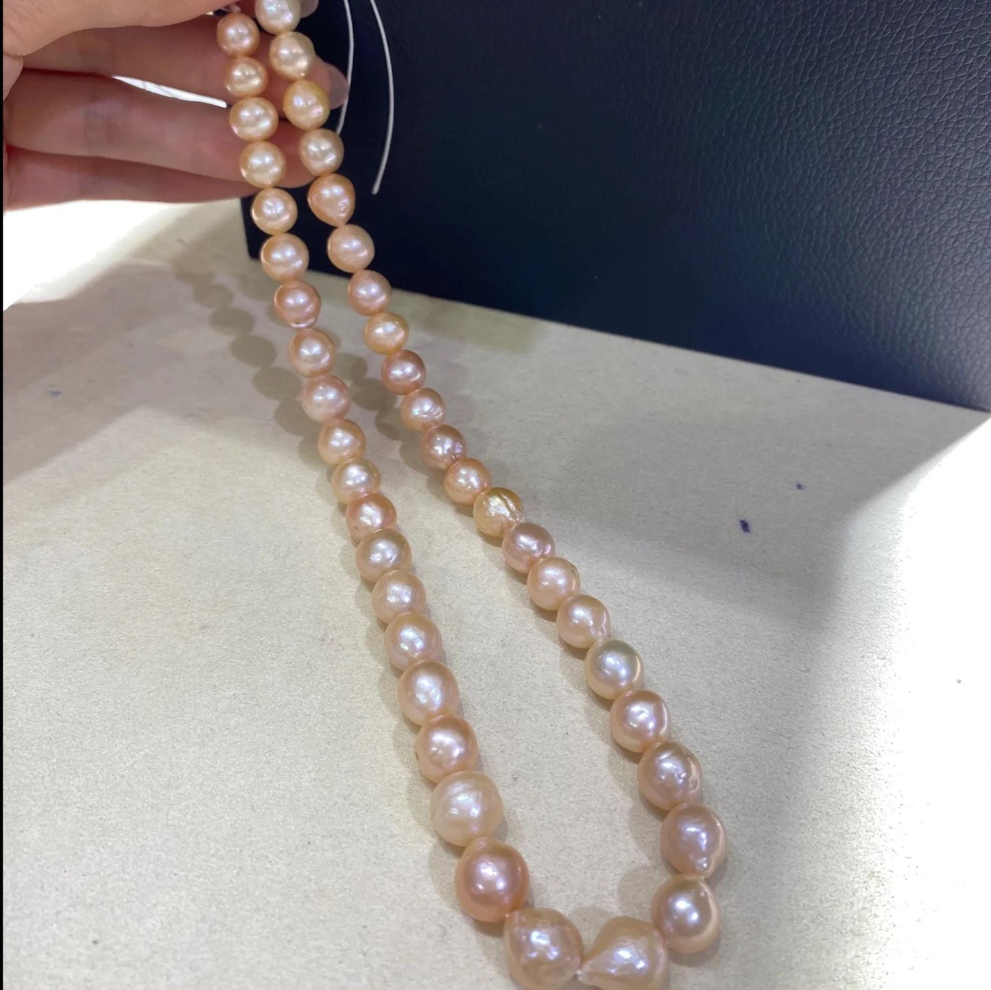 Peach Süßwasserperlen Strang, Barock Perlen für Schmuckherstellung, Natürliche Orange Perlen lose DIY Schmuck Perlenmaterial