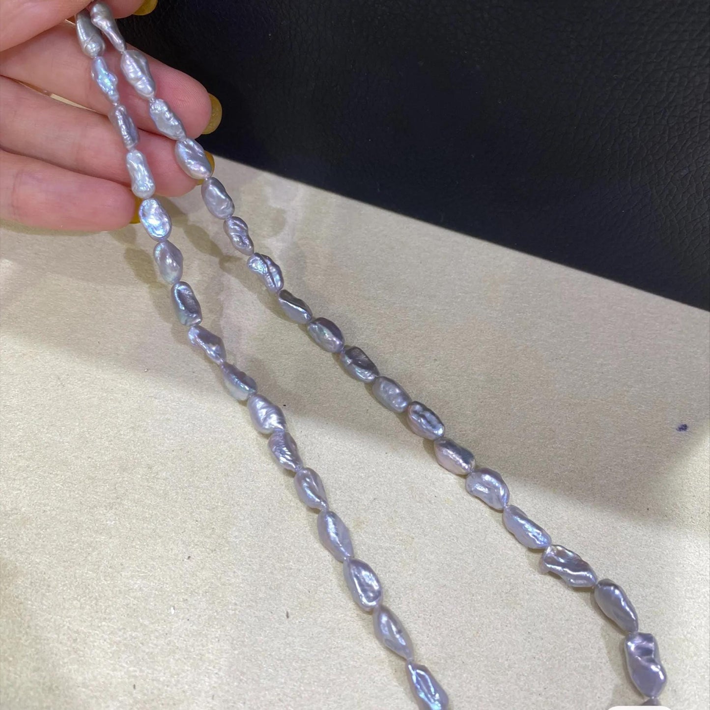 Unregelmäßige graue Süßwasserperlen Barockperlen DIY Schmuckperlen handgemacht für Kette Armband Ohrringe Chunky Nugget Perlen