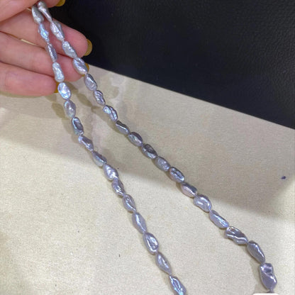 Unregelmäßige graue Süßwasserperlen Barockperlen DIY Schmuckperlen handgemacht für Kette Armband Ohrringe Chunky Nugget Perlen