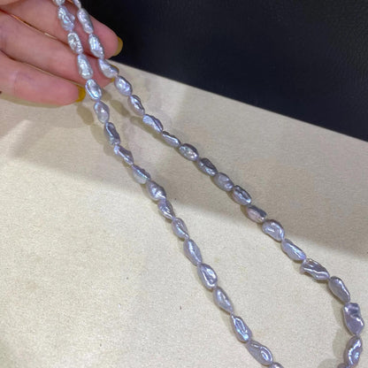 Unregelmäßige graue Süßwasserperlen Barockperlen DIY Schmuckperlen handgemacht für Kette Armband Ohrringe Chunky Nugget Perlen