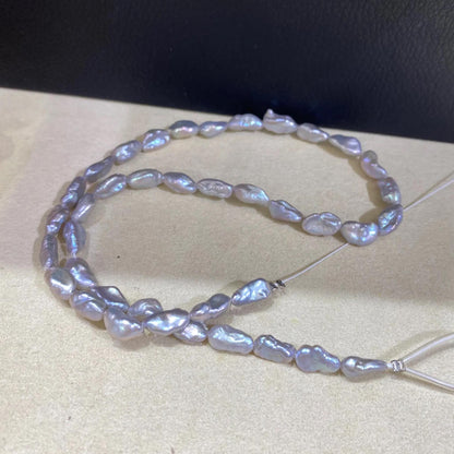 Unregelmäßige graue Süßwasserperlen Barockperlen DIY Schmuckperlen handgemacht für Kette Armband Ohrringe Chunky Nugget Perlen