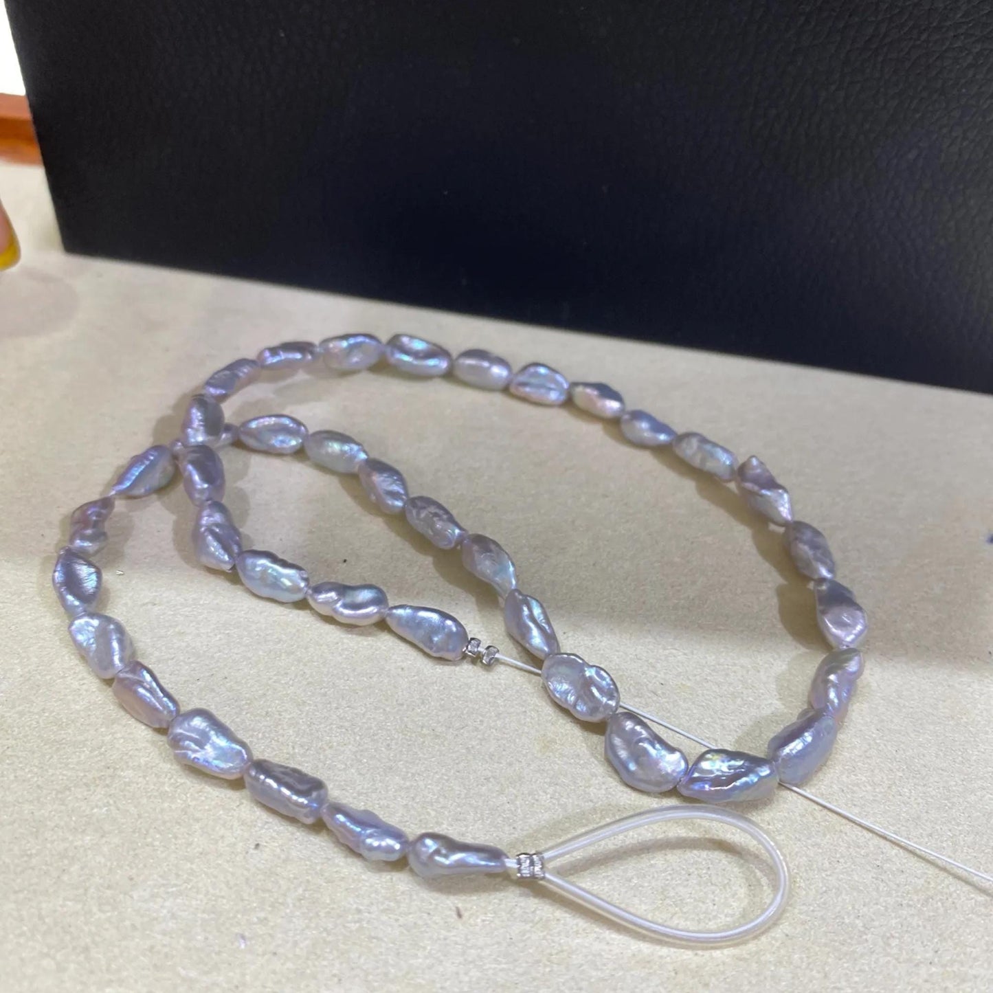 Unregelmäßige graue Süßwasserperlen Barockperlen DIY Schmuckperlen handgemacht für Kette Armband Ohrringe Chunky Nugget Perlen