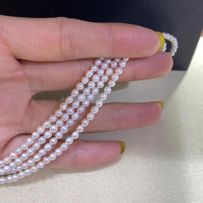 Natürliche Süßwasserperlen – Kleine unregelmäßige Nugget-Perlen in Weiß, für DIY-Schmuck, Ketten & Armbänder, ca. 3,3mm