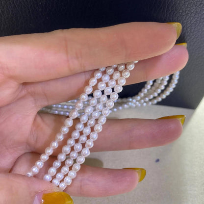 Natürliche Süßwasserperlen – Kleine unregelmäßige Nugget-Perlen in Weiß, für DIY-Schmuck, Ketten & Armbänder, ca. 3,3mm