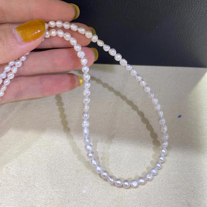 Natürliche Süßwasserperlen in Weiß, unregelmäßige Reisperlen für DIY-Schmuck, kleine Nugget Perlen für Armband Halskette Bastelideen