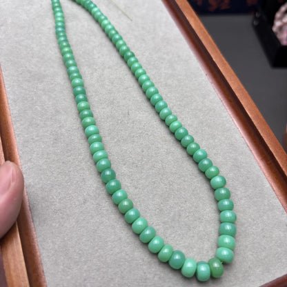 Natürliche grüne Chrysopras Rondelle Perlen, glatte Rad Spacer Edelsteinperlen Strang für DIY Schmuckherstellung Halskette Armband