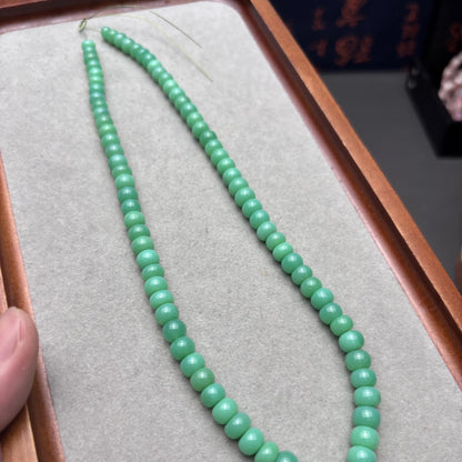 Natürliche grüne Chrysopras Rondelle Perlen, glatte Rad Spacer Edelsteinperlen Strang für DIY Schmuckherstellung Halskette Armband