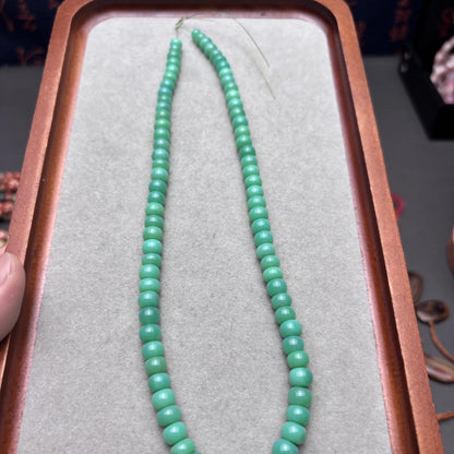 Natürliche grüne Chrysopras Rondelle Perlen, glatte Rad Spacer Edelsteinperlen Strang für DIY Schmuckherstellung Halskette Armband