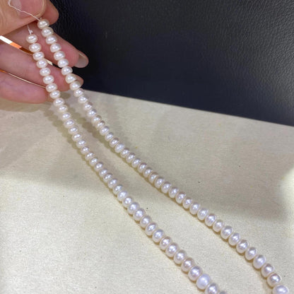 Natürliche Süßwasserperlen Reisform Weiß Ovalperlen für Schmuckherstellung, DIY Halsketten Armbänder Ohrringe, klassische Eleganz