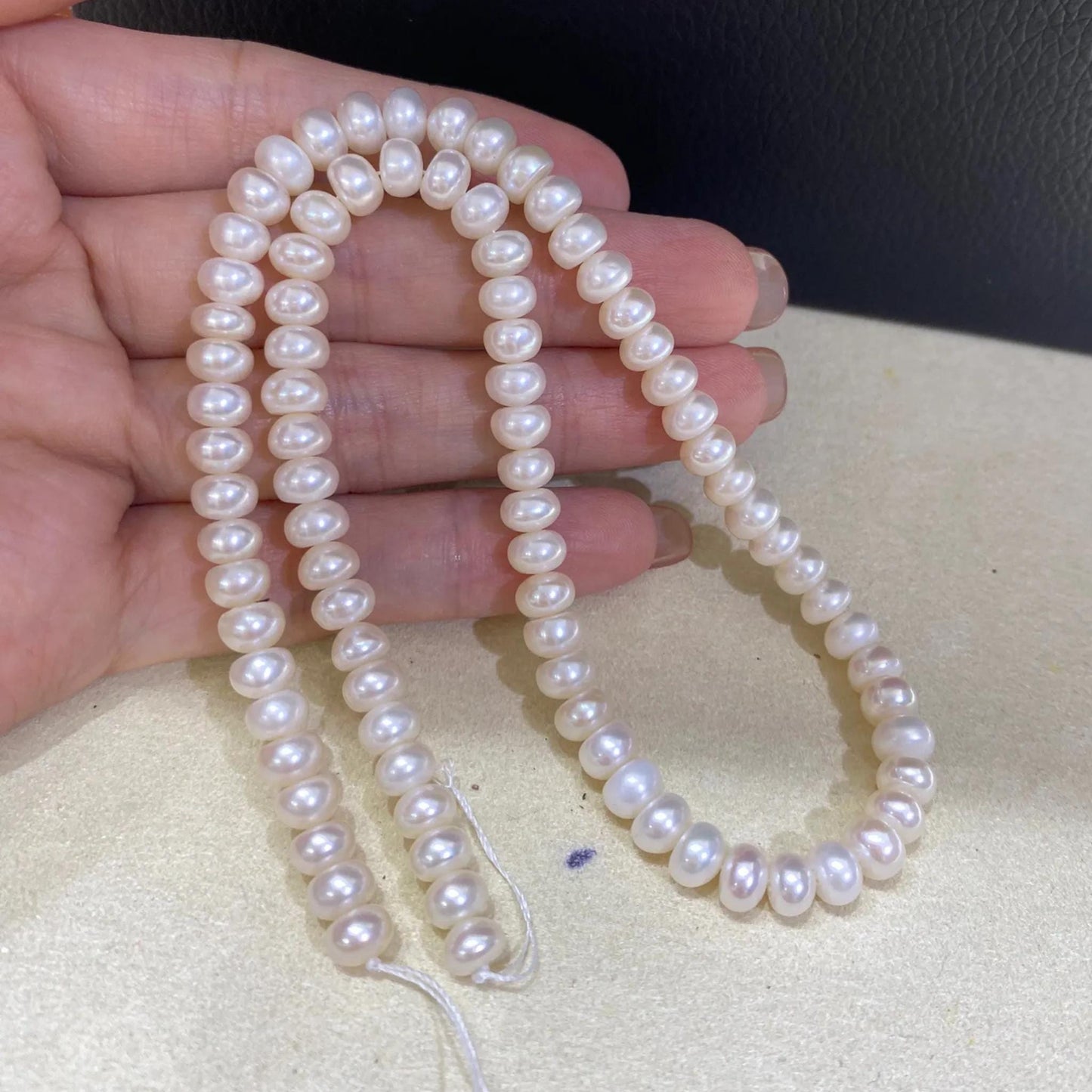 Natürliche Süßwasserperlen Reisform Weiß Ovalperlen für Schmuckherstellung, DIY Halsketten Armbänder Ohrringe, klassische Eleganz