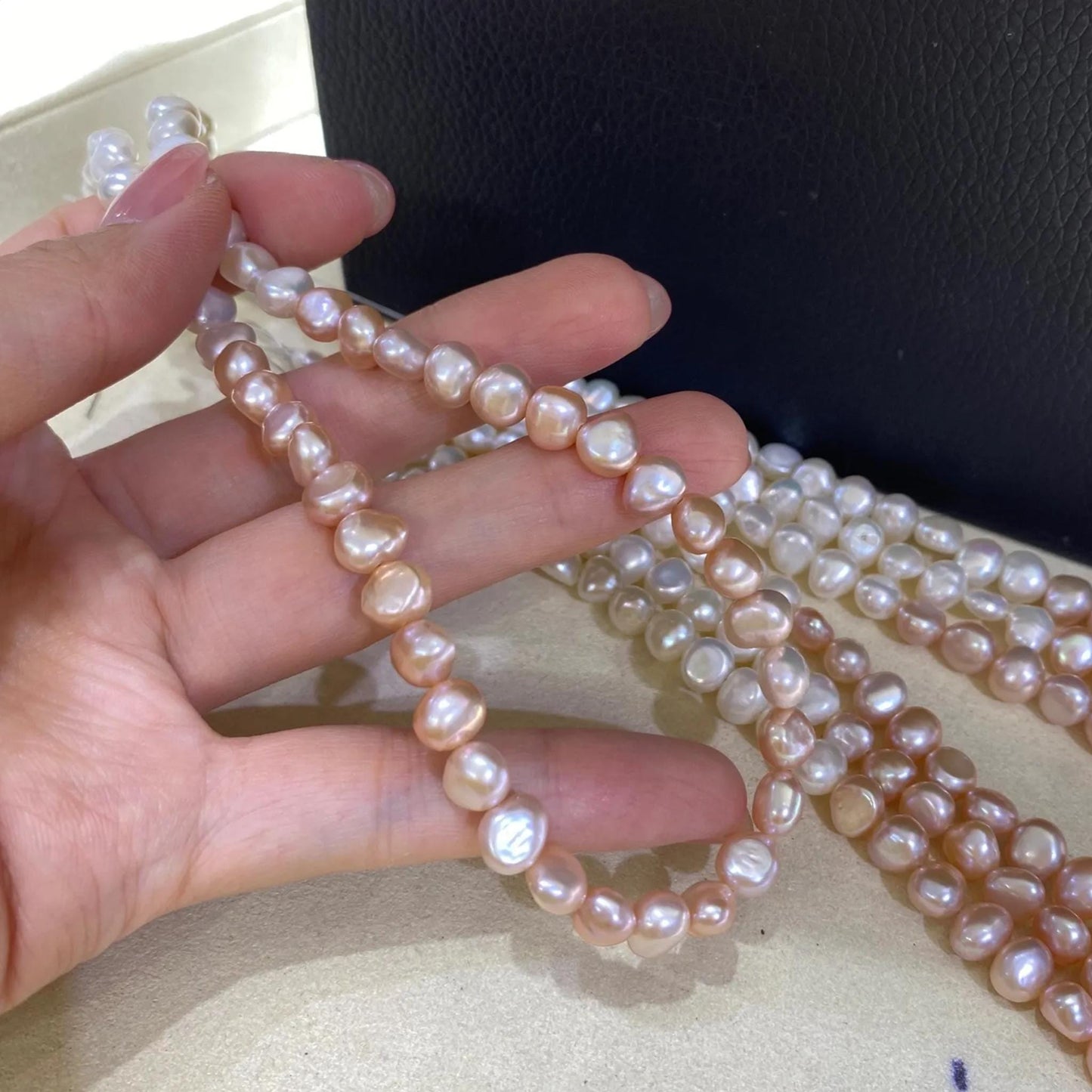 Natural Gradient Baroque Freshwater Pearl Strand for Jewelry Making, Irregular Large Nugget Beads for Necklace Bracelet DIY Design