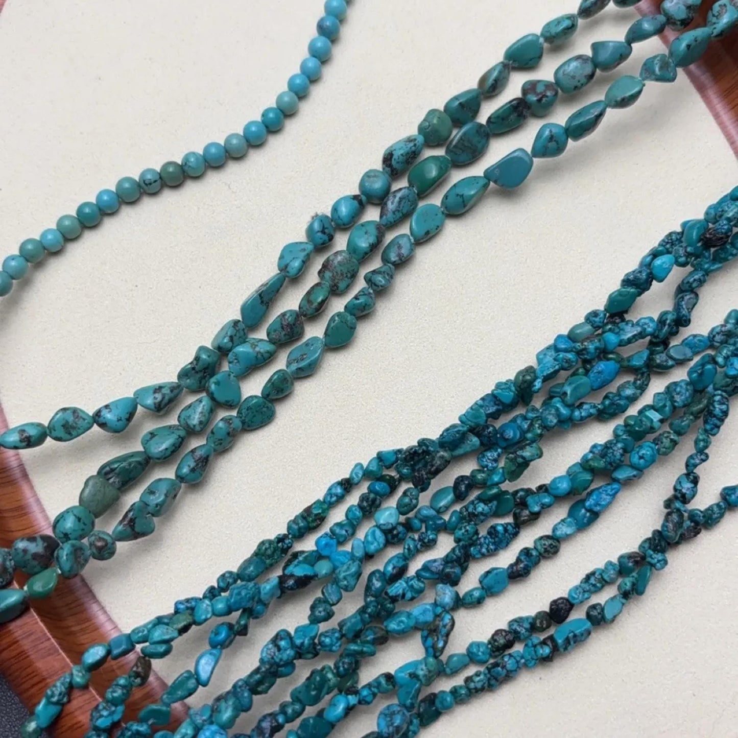 Natürliche Türkis Splitterperlen Strang – Unregelmäßige Nugget Edelsteinperlen für Schmuckherstellung, Heilsteine, Boho DIY Armband Kette