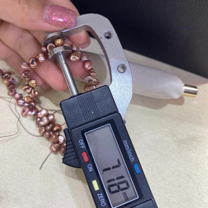 Gefärbte Barock Süßwasserperlen in Blütenform für DIY Schmuck, Unregelmäßige Nugget Perlen in Violettbronze für Armband oder Kette