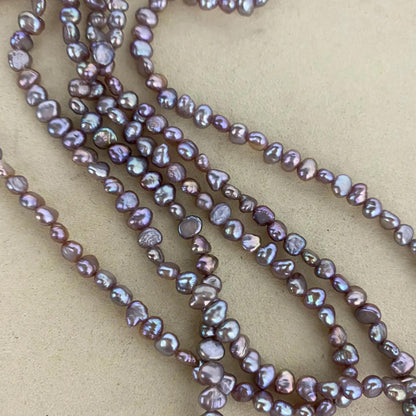 Elektroplattierte Barockperlen in Lila, Unregelmäßige Süßwasserperlen für DIY Schmuck, Bastelperlen, Chunky Nugget Look