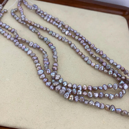 Elektroplattierte Barockperlen in Lila, Unregelmäßige Süßwasserperlen für DIY Schmuck, Bastelperlen, Chunky Nugget Look