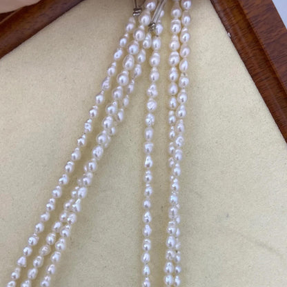 Natural Irregular White Freshwater Pearls for Jewelry Making, Teardrop Loose Beads for Boho Wedding Necklace Bracelet Craft DIY Supply