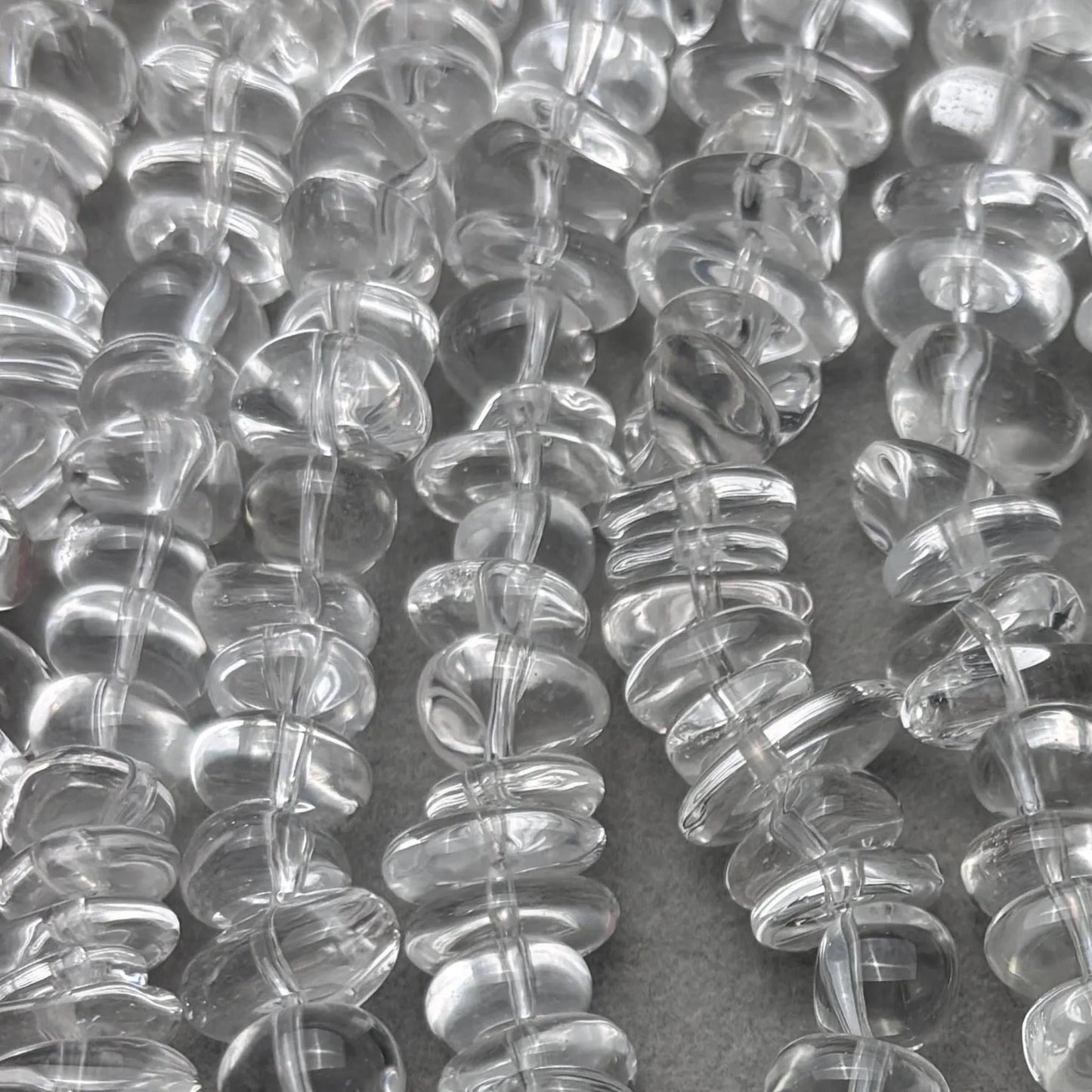 Natürlicher Bergkristall Nugget Perlen für DIY Schmuck, handpolierte Kristallchips, große unregelmäßige Edelstein Strang 38cm