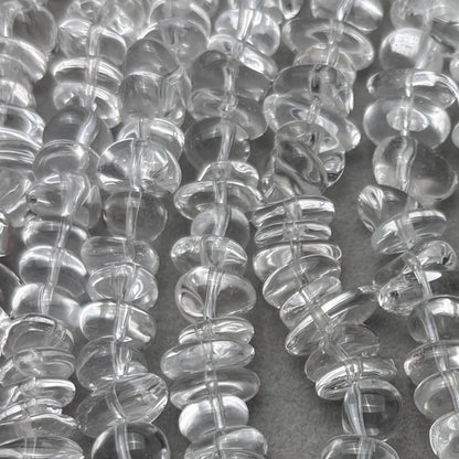 Natürlicher Bergkristall Nugget Perlen für DIY Schmuck, handpolierte Kristallchips, große unregelmäßige Edelstein Strang 38cm