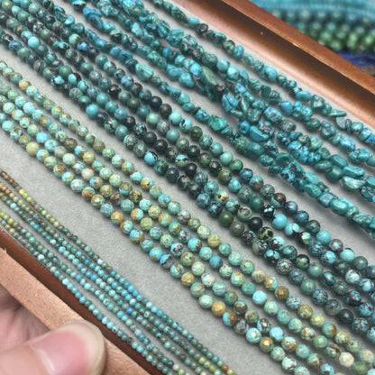 Natürliche Türkis Perlen für DIY Schmuck, Gemischte Formen, Polierte Edelsteine für Armbänder, Halsketten und Ohrringe – Strang ca. 38cm