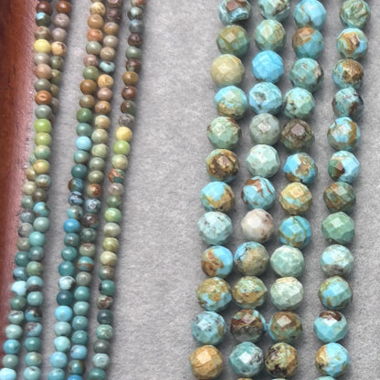 Natürliche Türkis Perlen für DIY Schmuck, Gemischte Formen, Polierte Edelsteine für Armbänder, Halsketten und Ohrringe – Strang ca. 38cm