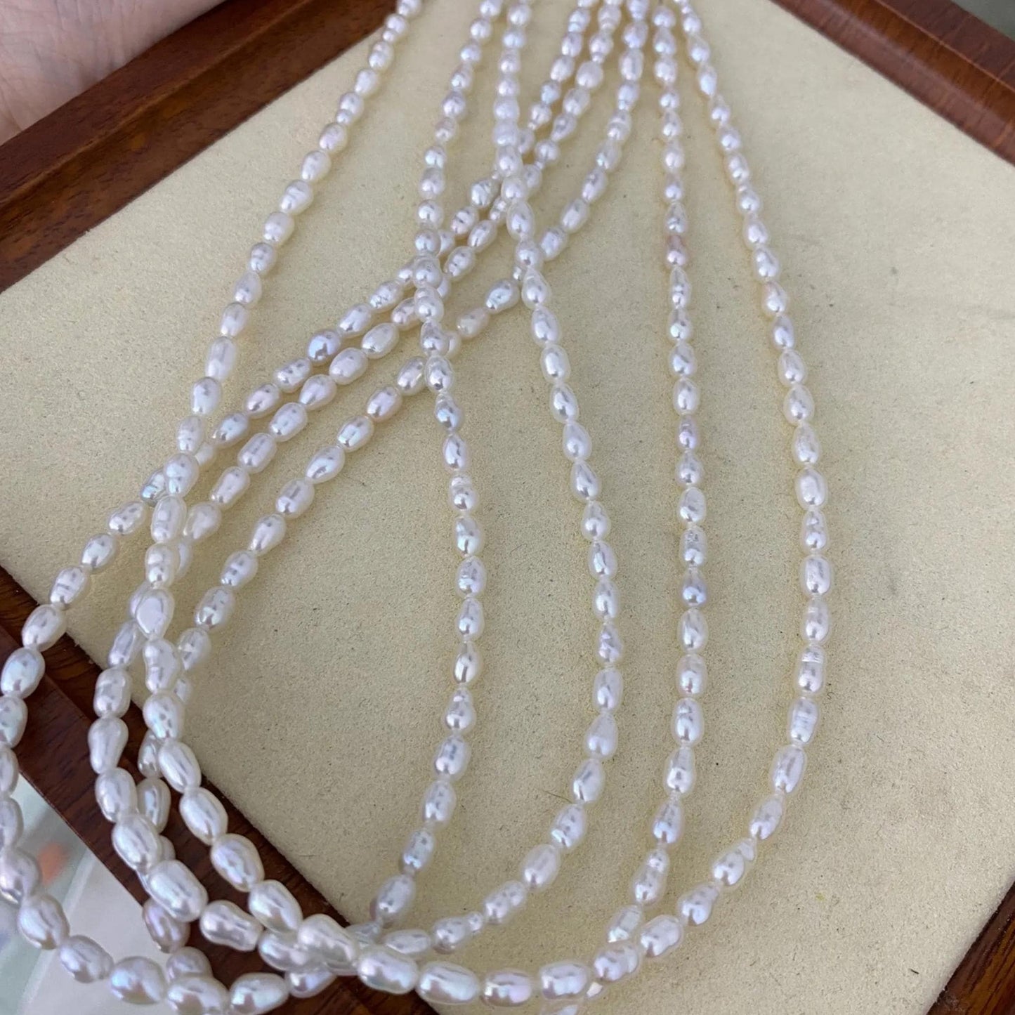 Natural White Freshwater Pearl Beads for Jewelry Making DIY Craft, Irregular Baroque Loose Pearls, Rice Shape, Small Oval Gemstone Beads