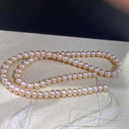 Natürliche Süßwasserperlen Strang für Schmuckherstellung, Barock Oval Perlen in Pfirsich Orange, DIY Schmuck Zubehör kleine Beads