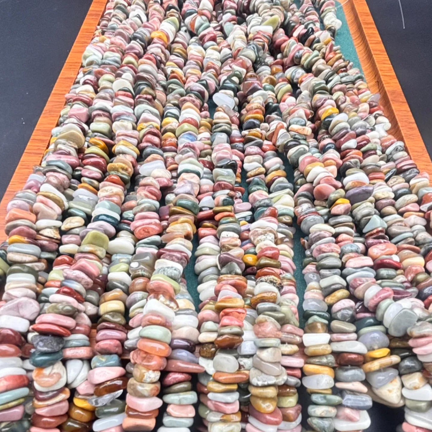 Natürliche Alxa Achat Perlen, bunte freie Scheiben Nuggets, seitlich gebohrte Chips, glatt polierte Edelsteine, DIY Schmuckherstellung