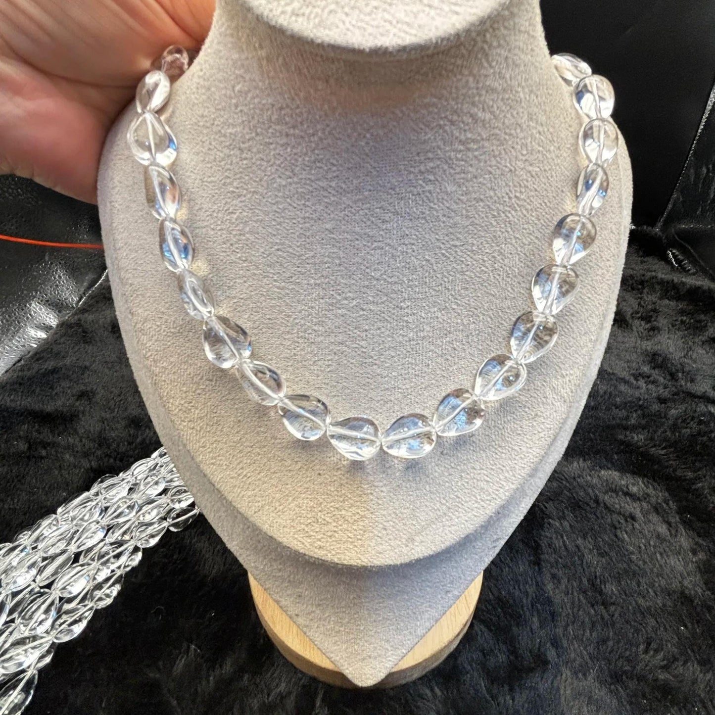 Natürliche klare Quarz-Tropfenperlen – Polierte Kristallperlen für DIY-Schmuck, Ohrringe, Ketten & Armbänder, Tropfenform ca. 11×16mm