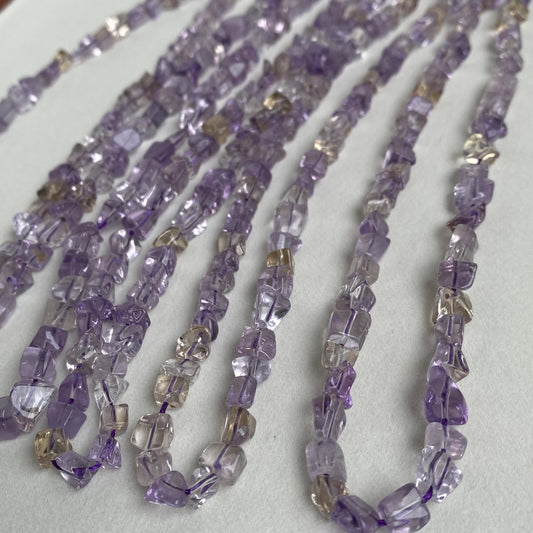Ametrin Chips Perlen Naturstein Amethyst Edelstein DIY Schmuckherstellung Boho Bastelperlen Heilstein für Armband Kette