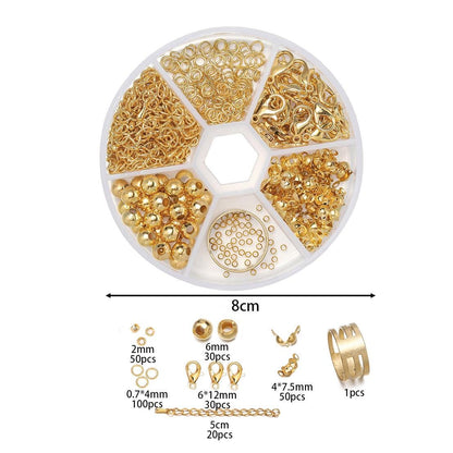 Schmuck Bastelset für Anfänger | DIY Schmuckset mit Zangen, Draht, Zubehör | Starter Kit für Armbänder und Ketten