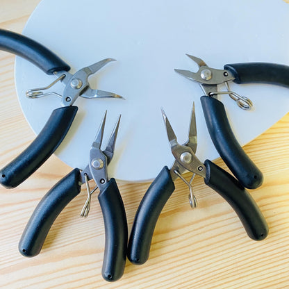 4er Schmuckzangen Set Edelstahl für DIY Schmuck Draht Biegen Wire Wrapping Perlen Armband Ohrringe Reparatur Bastelset Geschenk Bastler