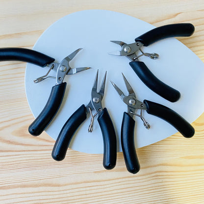 4er Schmuckzangen Set Edelstahl für DIY Schmuck Draht Biegen Wire Wrapping Perlen Armband Ohrringe Reparatur Bastelset Geschenk Bastler